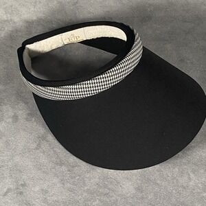 EP Pro‎ Women's Golf Visor Hat Black White One Size Vintage Vacation